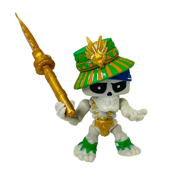 Treasure X Kings Gold Skeleton Warrior Figure W Golden Color Spear Goldenspear - Picture 2 of 7